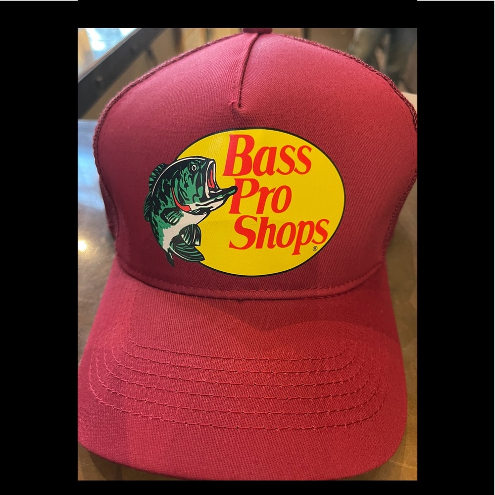 Bass pro shops trucker hat (burgundy)